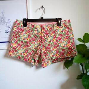 Lilly Pulitzer Women's Shorts Size 8 Floral Print 100% Cotton Summer Resort